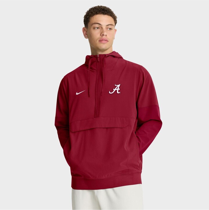 Nike Men's Crimson Alabama Crimson Tide Anorak Half-Zip Hoodie Jacket