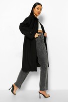 Thumbnail for your product : boohoo Collar Button Down Wool Look Coat