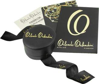 Orlando Orlandini Sterling Silver Plate Rubber Bracelet