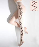 Thumbnail for your product : American Apparel Sheer Luxe Zig-Zag Shapes Pantyhose