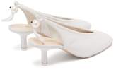 Thumbnail for your product : Nicholas Kirkwood Delfi Pearl Toggle Slingback Leather Pumps - Womens - White