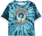 Thumbnail for your product : Alice + Olivia Cropped Printed Tie-dyed Cotton-jersey T-shirt