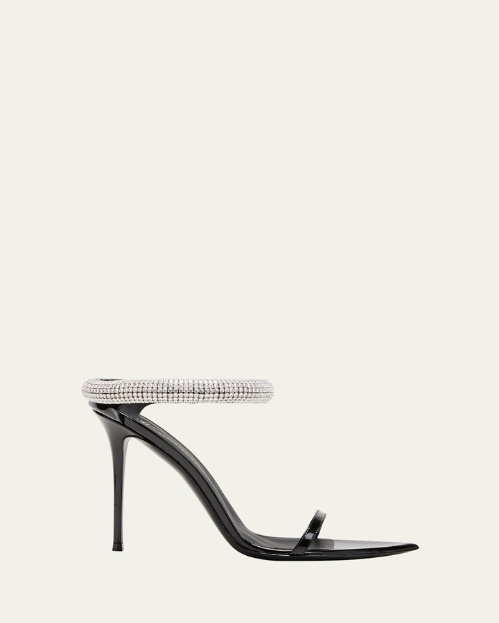 Giuseppe Zanotti Crystal Cuff Stiletto Sandals