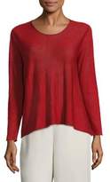 Thumbnail for your product : Eileen Fisher Crepe Jewelneck Top