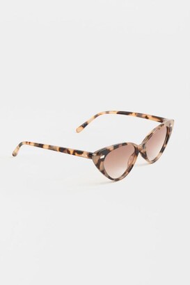 francesca's Kaycie Slim Cat Eye Sunglasses - Tortoise