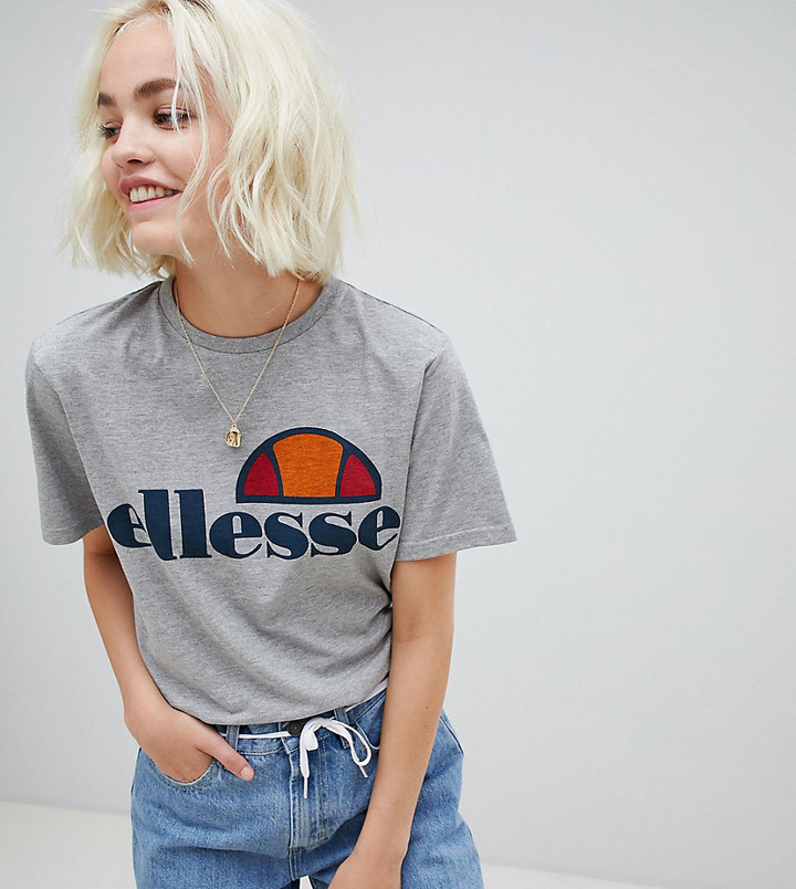 Ellesse boyfriend t-shirt with chest logo - ShopStyle