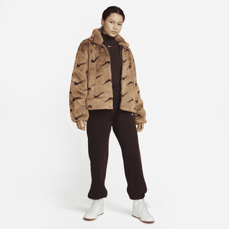 women's nike sportswear plush faux fur jacket