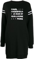 Thumbnail for your product : Karl Lagerfeld Paris Stacked Logo Address Print Sweatshirt Dress
