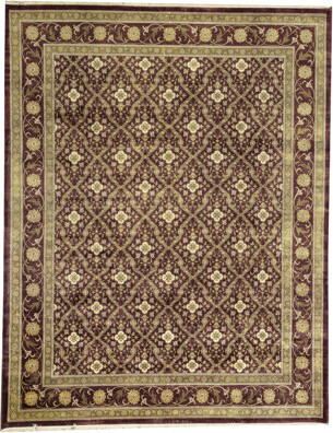 Bokara Rug Co. Inc. Hand-Knotted High-Quality Red and Red Area Rug