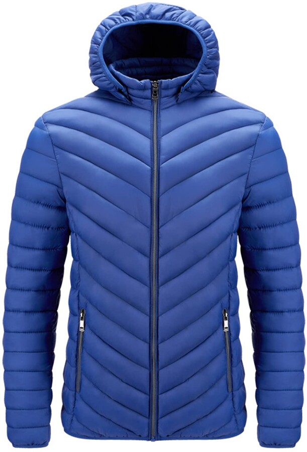 YUEBAOBEI Men's Water Resistant Soft Quilted Puffer Jacket Lightweight
