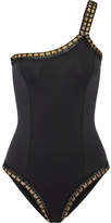 Thumbnail for your product : Kiini Chacha One-shoulder Metallic-trimmed Swimsuit