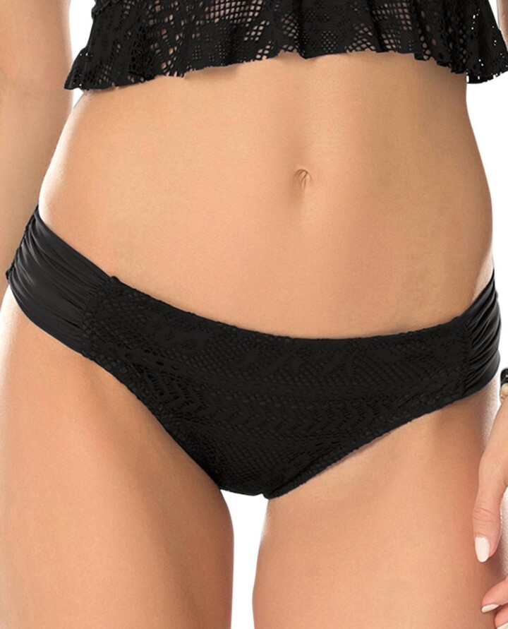 Becca Women's America Bikini Bottom In Prairie Rose Black