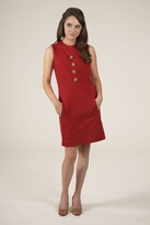 Thumbnail for your product : Corey Lynn Calter June Button Shift Dress in Ruby