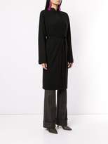 Thumbnail for your product : Shanghai Tang Mandarin-collar long coatigan