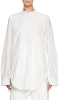 Thumbnail for your product : Chloé Side-Button Long-Sleeve Tunic, White