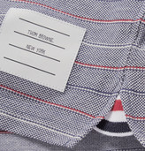 Thumbnail for your product : Thom Browne Striped Cotton-Piqué Polo Shirt
