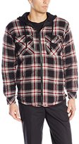 Thumbnail for your product : Dickies Men's Relaxed Fit Quilted Flannel Overshirt with Fleece Hood
