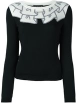 Boutique Moschino BOUTIQUE MOSCHINO COLLAR DETAIL KNITTED SWEATER