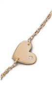 Thumbnail for your product : Jennifer Zeuner Jewelry Heart Chain Bracelet with Diamond