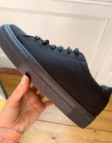 Thumbnail for your product : ASOS DESIGN Day Time chunky flatform lace up trainers in black