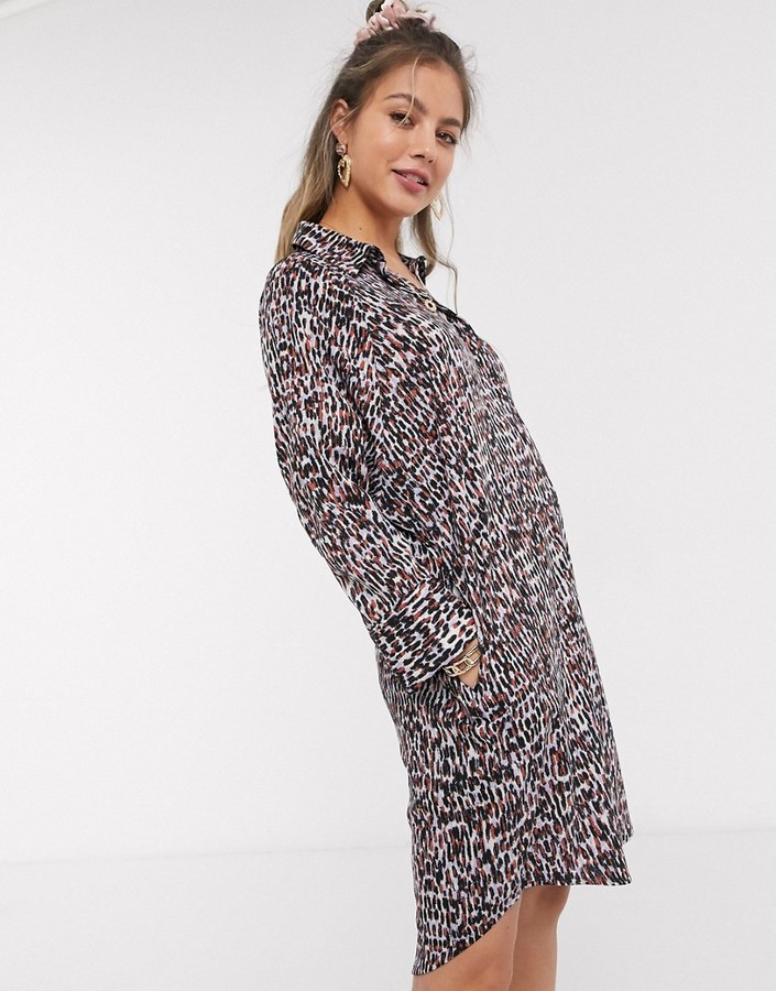 monki leopard print dress