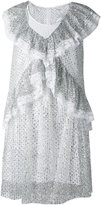 Manoush - ruffled V-neck dress - women - Nylon - 38