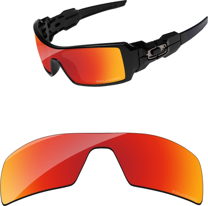 PapaViva Replacement Lenses for Oakley Oil Rig Sunglasses Frame Fire