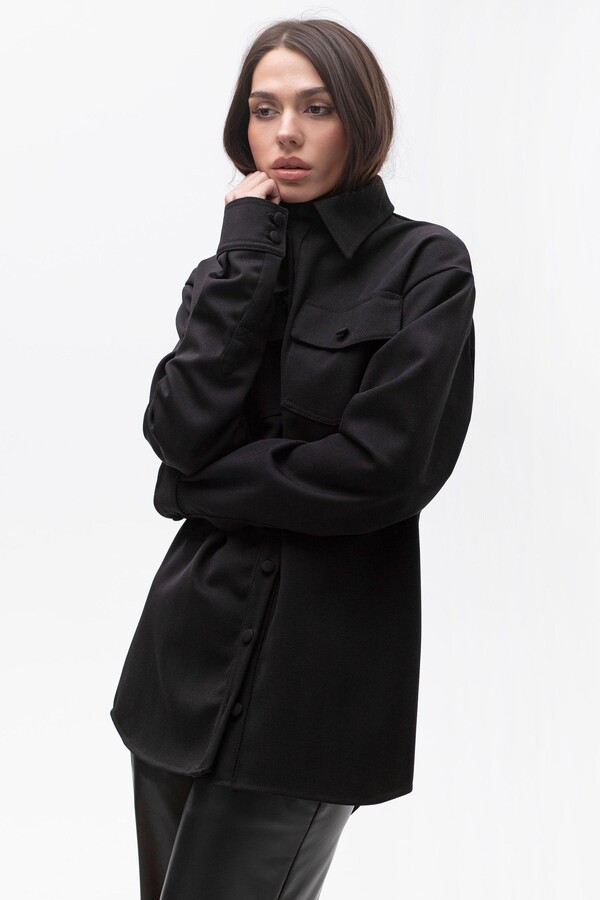 Maison Bogomil Oversized Black Work Shirt