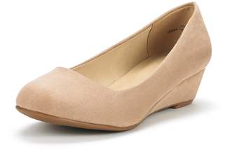 DREAM PAIRS Women's Debbie Mid Wedge Heel Pump Shoes