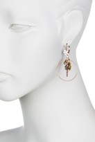 Thumbnail for your product : Betsey Johnson Key Charm Hoop Drop Earrings