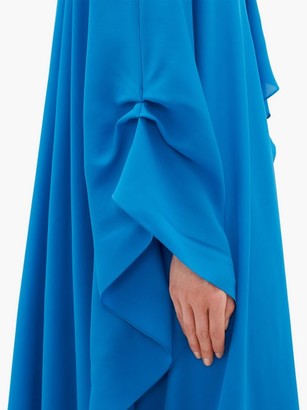 Roland Mouret Caldera Off-the-shoulder Silk-georgette Dress - Blue