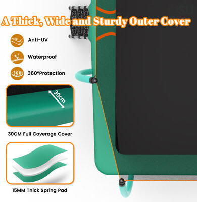 SUOWEIWANGLUO 8X14FT Outdoor Square Trampolines For Kids Adults Long Rectangular Tumbling Trampoline