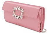 Thumbnail for your product : Roger Vivier Broche Satin Clutch W/ Crystal Buckle