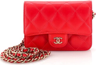 Chanel Classic Flap Clutch with Chain Quilted Caviar Small - ShopStyle