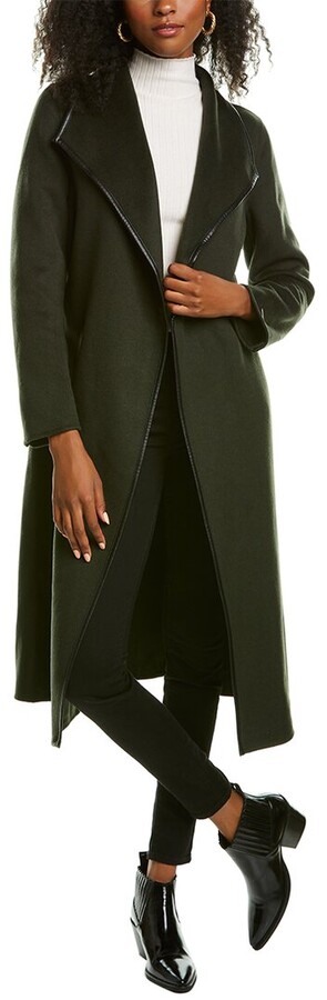 Tahari Juliette Double Face Medium Wool-Blend Coat - ShopStyle