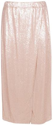 boohoo Plus Isabella Wrap Sequin Maxi Skirt