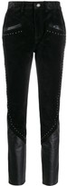 Thumbnail for your product : Saint Laurent Panelled Studded Trousers