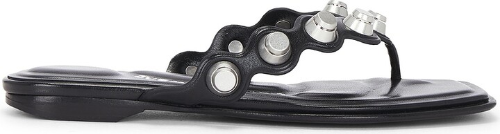Alexander Wang Rexa Thong Sandal in Black
