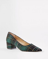 Thumbnail for your product : Ann Taylor Mid Block Heel Plaid Pumps