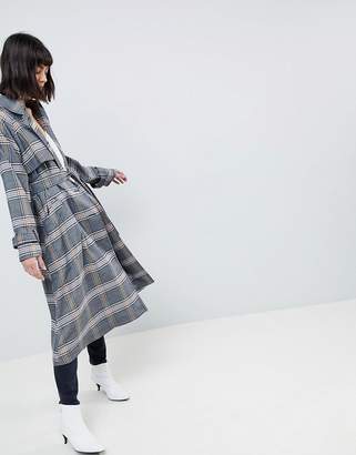ASOS DESIGN Trench In Check