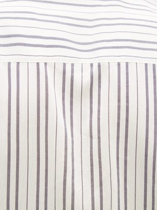 ODYSSEE Foster Cuban-collar Striped Poplin Shirt - Navy Multi