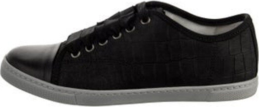 Lanvin Leather Low Top Sneakers Black Round-Toes Lace-Up Closure at Uppers Includes Dust Bag Unfortunately, due to restrictions, this item may not be eligible for shipping in all areas. | Lanvin Leather Sneakers in Black, Women's 9