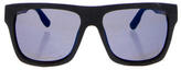 Thumbnail for your product : Alexander McQueen Hammered Wayfarer Sunglasses