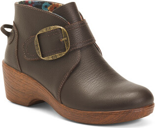Leather Symone Comfort Booties for Women | Leather/Man-Made Sole