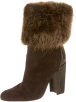 Thumbnail for your product : Yves Saint Laurent 2263 Yves Saint Laurent Fur-Trimmed Boots