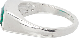 Seb Brown Silver Emerald Cushion-Cut Ring