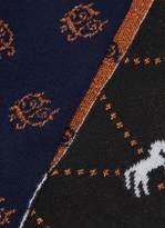 Thumbnail for your product : Chloé Cutout horse monogram patchwork jacquard sweater