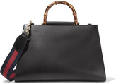 Thumbnail for your product : Gucci Nymphaea Bamboo Large Two-tone Leather Tote - Black