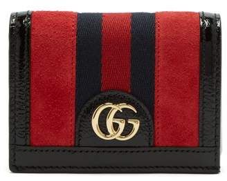 Gucci Ophidia Suede Square Wallet - Womens - Red