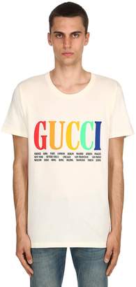 Gucci City Print Cotton Jersey T-Shirt